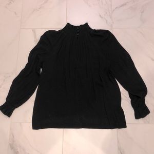 High neck black top